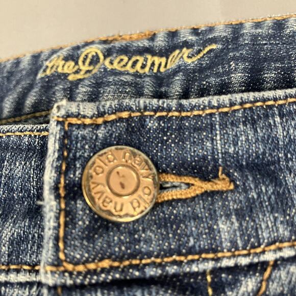 Old Navy The Dreamer Jeans Womens 14 Blue Bootcut Stretch Distressed Denim Pants - Picture 4 of 16